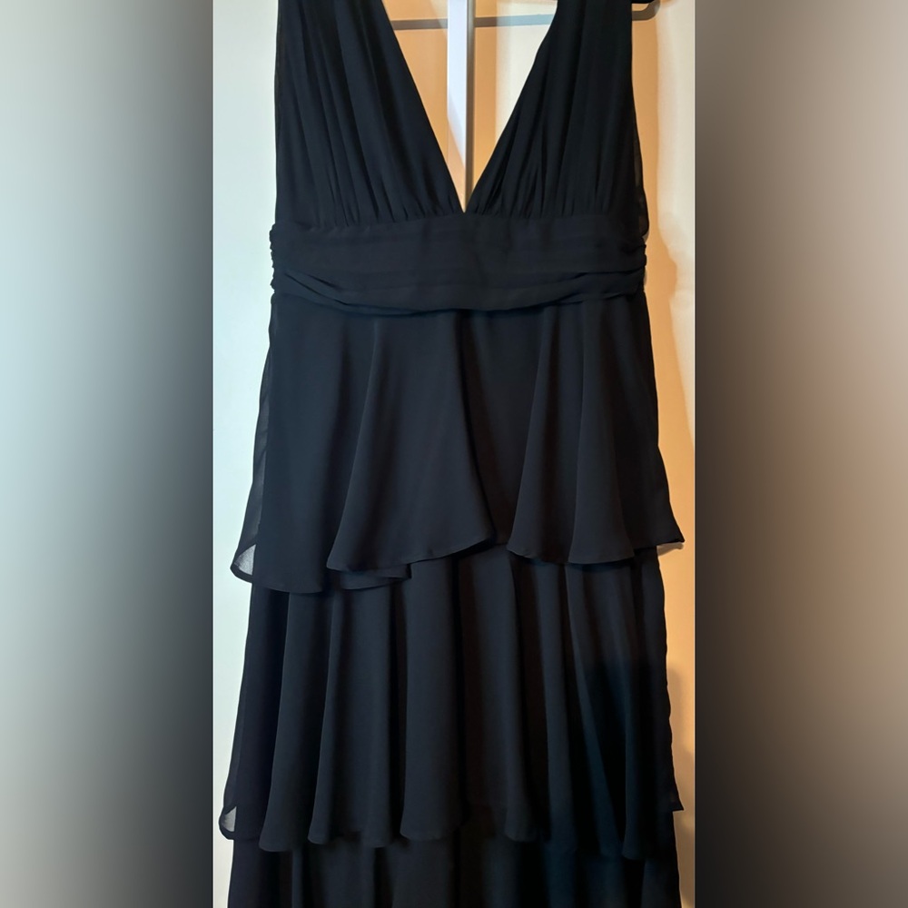 Lulus Black Tiered V Neck Maxi Dress XS & XL - Picture 10 of 16